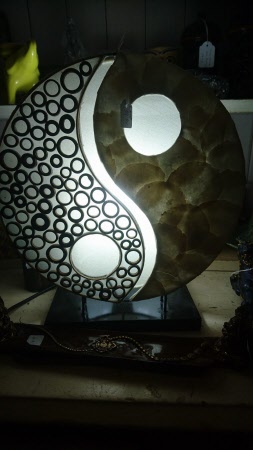 Yin Yang Lamp Black and White